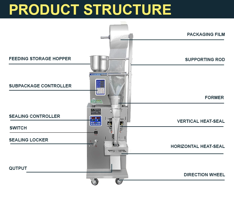 Full Automatic Vertical Cup Volumetric Measuring Packing Machine for Filler Nuts Rice Salt Sugar Granules