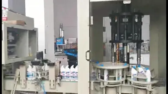 Automatic Anti-Corroisve Bottle Toilet Cleaner Oblique Neck Bottle Liquid Filling Packing Machine