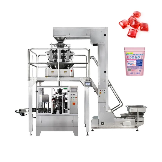 Pesatrice multitesta automatica Doypack per sacchetti di frutta secca, alimenti, sacchetti preconfezionati, imballaggi in granuli, confezionatrici multifunzione Doy